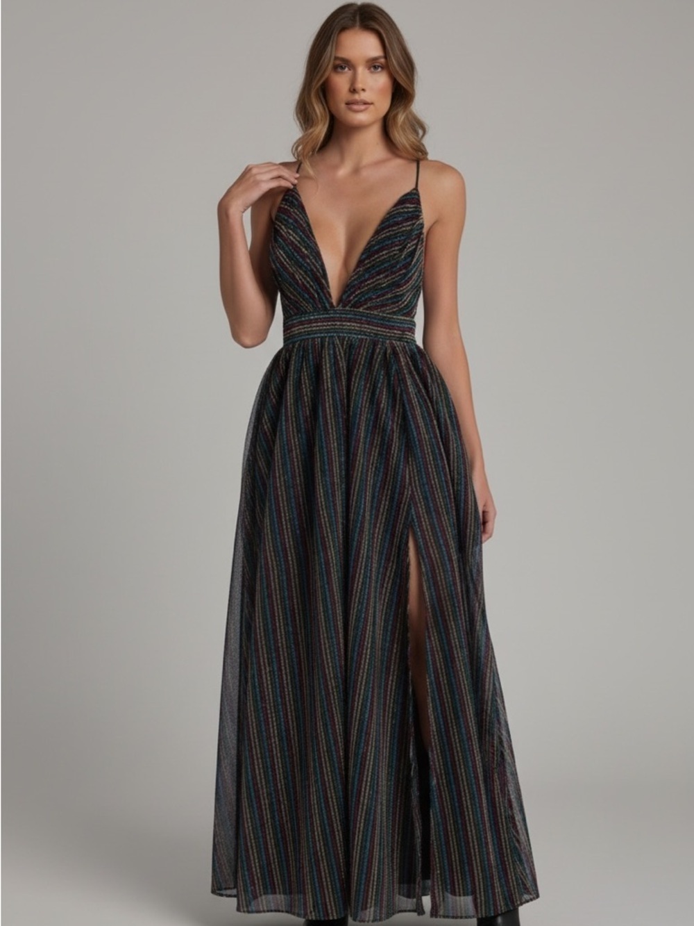 Sparkle ✨ Maxi slit dress - Picture 2 of 3